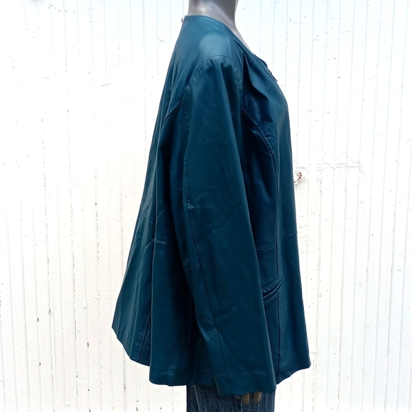 Maggie Barnes Ladies Genuine Luxury Leather Jacket/Coat (2X 22/24W) - Picture 5 of 17